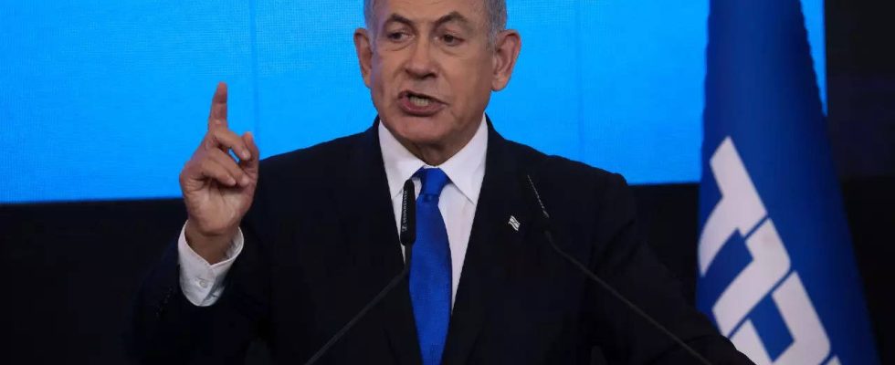 Der israelische Politiker Netanjahu wurde vor der wichtigen Abstimmung ueber