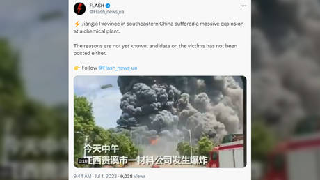 Feuer verwuestet Chemiefabrik in China VIDEO – World