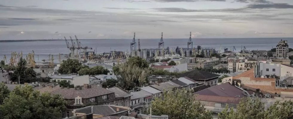 Hafen von Odessa Russland und die Ukraine drohen Schiffe im