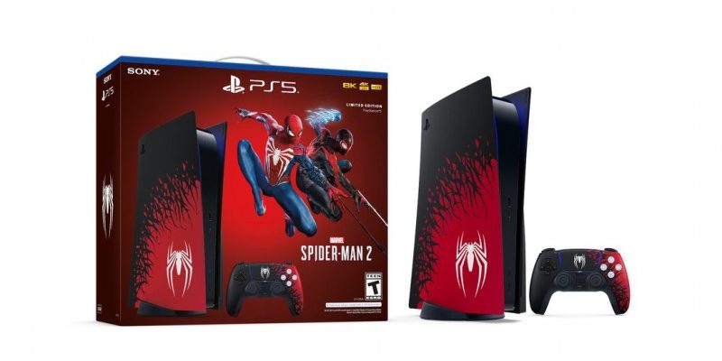 Marvels Spider Man 2 Limited Edition PS5 Bundle Konsolencover und DualSense enthuellt