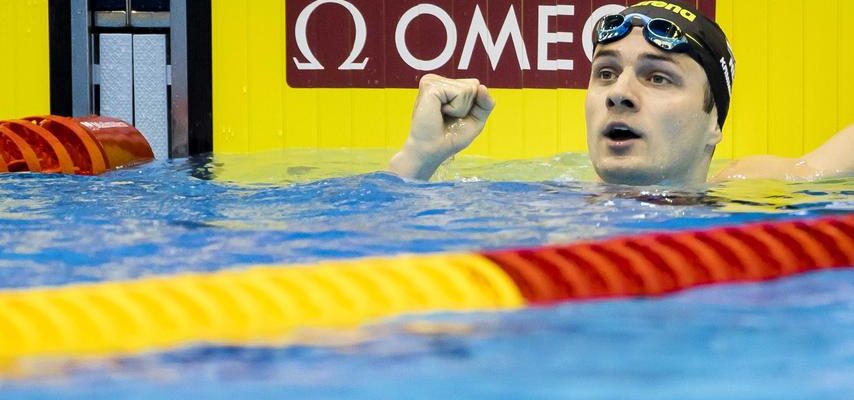 Niederlaendische Schwimmerinnen als Dritte im Weltcup Finale im 4x100 Meter Freistil Sport