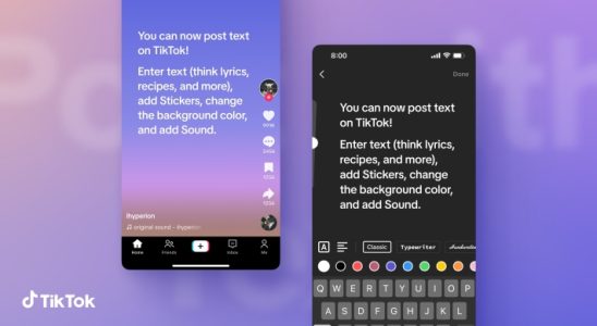 TikTok fuegt Unterstuetzung fuer Textbeitraege hinzu