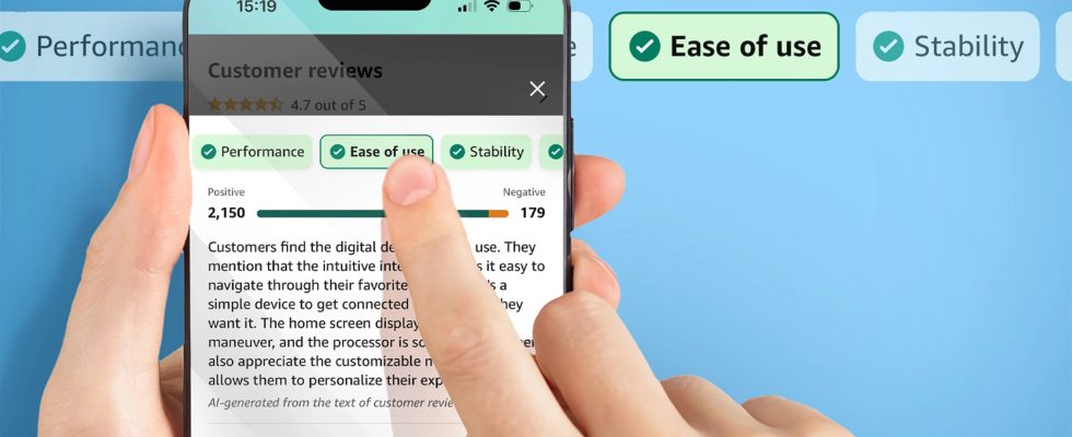 Amazon nutzt generative KI um Produktbewertungen zu verbessern