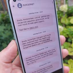 Burgernet wird ab morgen den Versand von Suchnachrichten per SMS