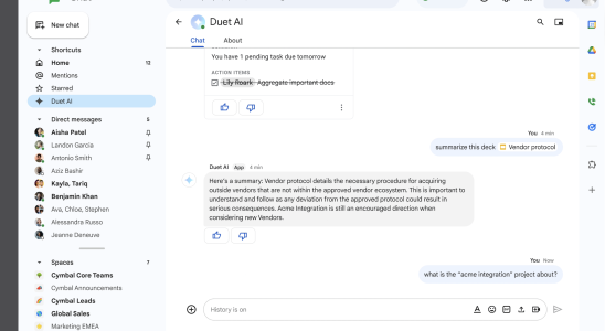 Chat Google fuehrt neue Funktionen ein Duet AI fuer Chat