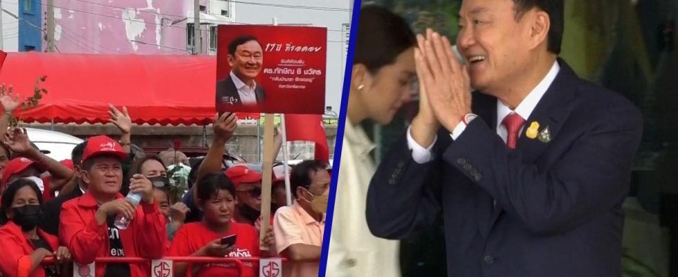 Der ehemalige Premierminister Thaksin kehrt nach fuenfzehnjaehriger Flucht nach Thailand