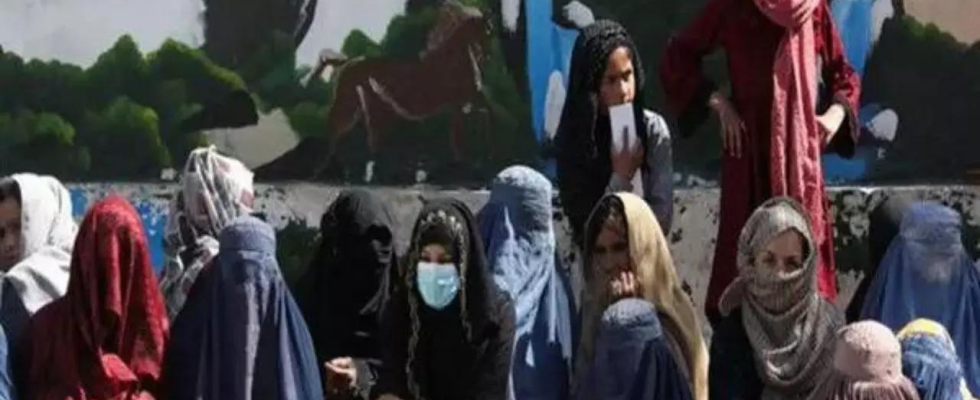 Die Taliban sagen Sicherheitskraefte wuerden Frauen daran hindern den afghanischen