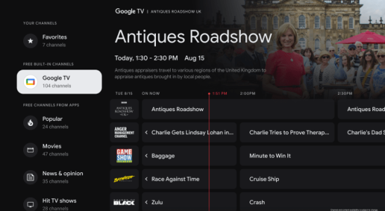 Google TV fuegt 25 weitere kostenlose Kanaele hinzu und integriert