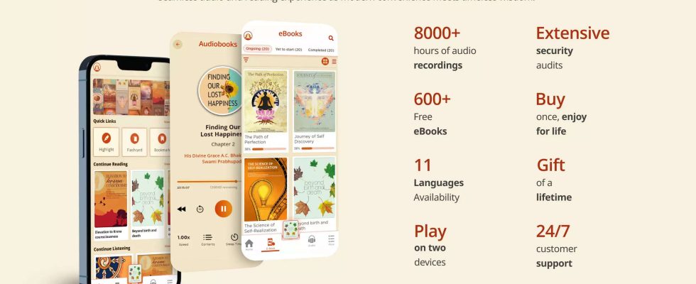 ISKCON bringt seine erste E Bibliotheks App Transcend auf den Markt