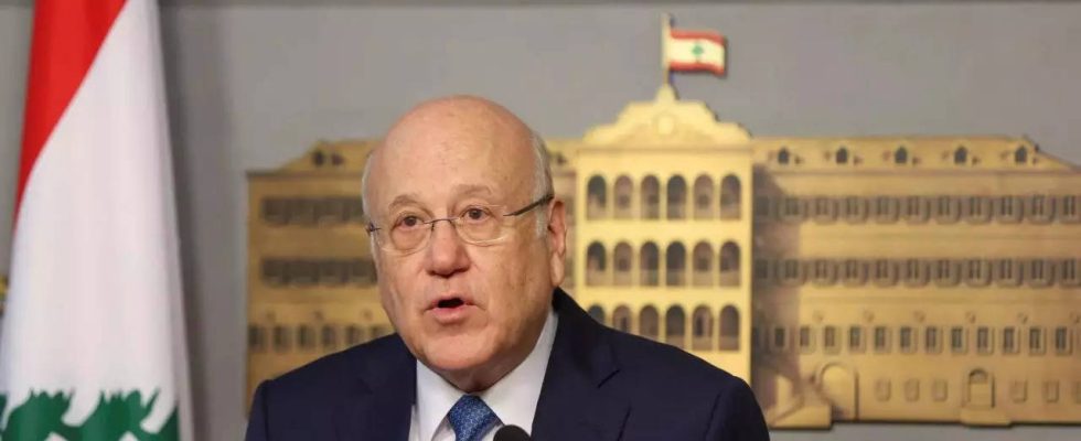 Libanons geschaeftsfuehrender Ministerpraesident Najib Mikati sagt dass die wirtschaftliche Stabilitaet