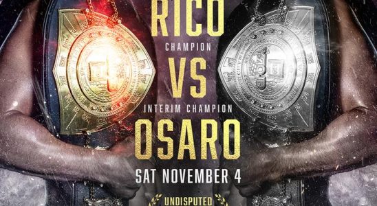 Rico Verhoeven kehrt am 4 November zum Titelkampf mit Osaro