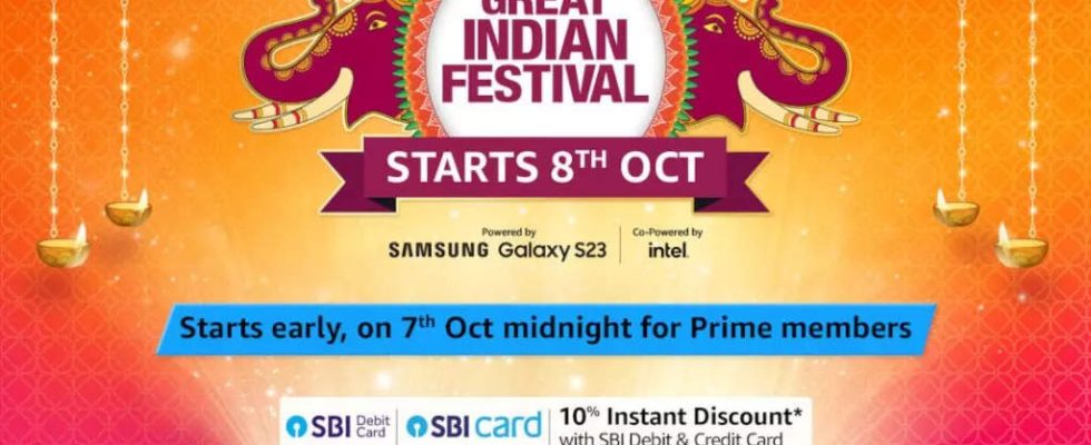 Amazon Great Indian Festival Verkauf 2023 angekuendigt Datum Rabatte und mehr
