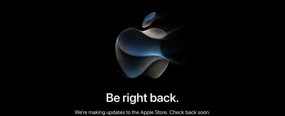 Der Apple Store wird vor der Einfuehrungsveranstaltung des iPhone 15