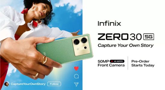 Infinix Zero 30 5G mit 50 MP Selfie Kamera fuer 21999 Rupien erhaeltlich