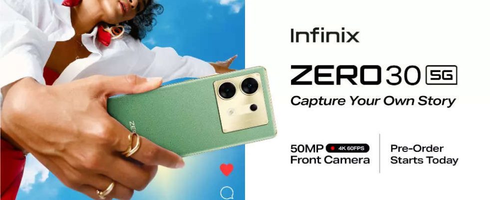 Infinix Zero 30 5G mit 50 MP Selfie Kamera fuer 21999 Rupien erhaeltlich