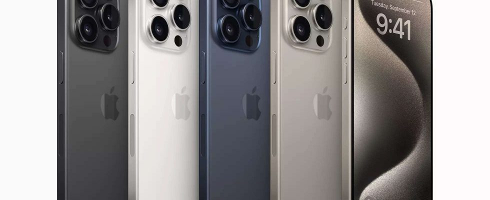 Iphone Apple hat eine Farbwarnung fuer iPhone 15 Pro und