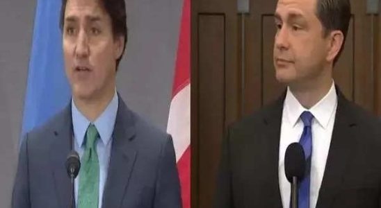 Pierre Poilievre bevorzugte Wahl fuer Premierminister Justin Trudeau liegt dahinter