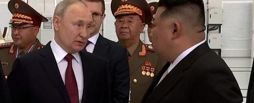 Putin besaenftigt den nordkoreanischen Fuehrer Kim Hafenstaedte angegriffen