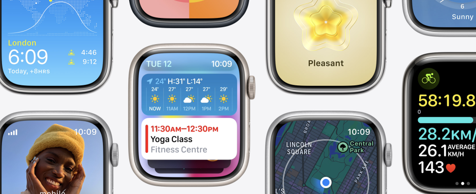 Smart Stack Apple watchOS 10 wird heute Abend eingefuehrt Alle