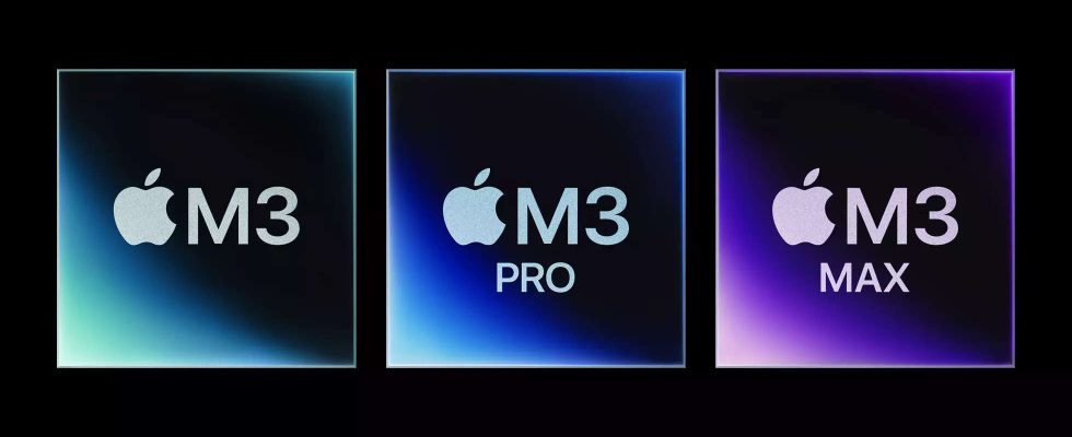 Apple stellt M3 M3 Pro und M3 Max Prozessoren vor Alle