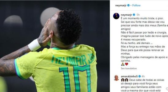 Neymar fuerchtet eine neue Erholungsphase „Der schlimmste Moment meines Lebens