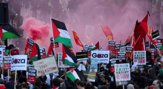 Pro Palaestina Proteste in London Polizei droht mit Verhaftung von Hamas Anhaengern