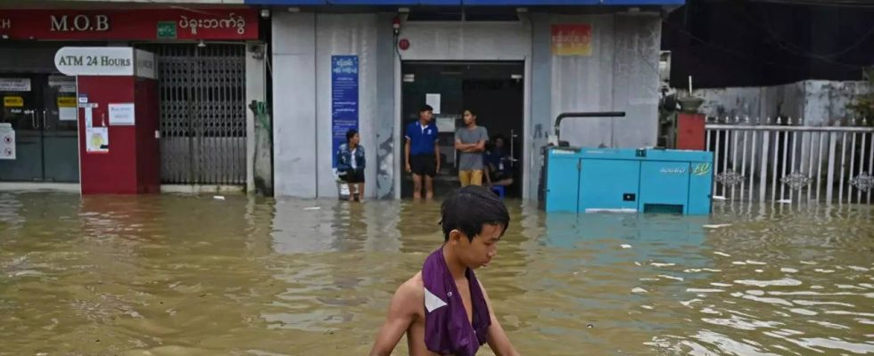 Schwere Ueberschwemmungen im Sueden Myanmars haben ueber 14000 Menschen vertrieben