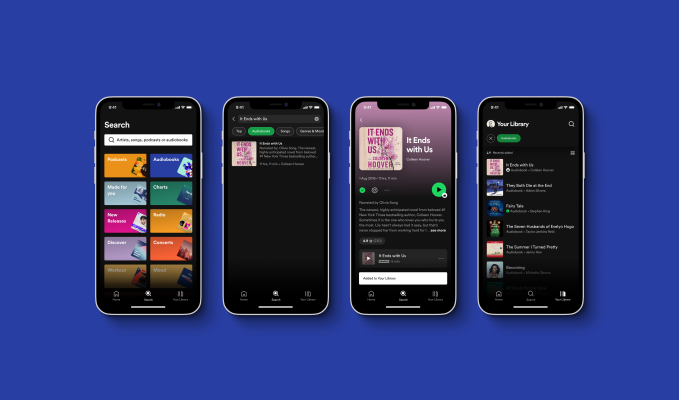 Spotify bietet seinem Premium Abonnement eine Auswahl an Hoerbuechern an