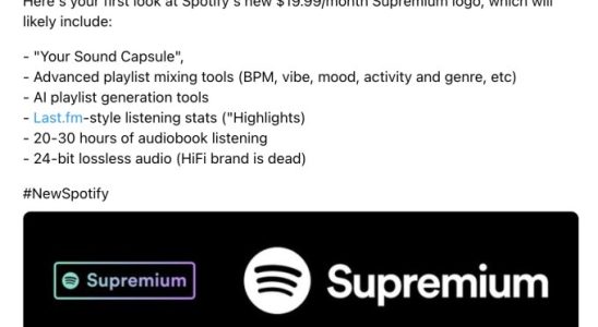 Spotify entdeckte die Vorbereitung eines „Superpremium Dienstes fuer 1999 Monat mit