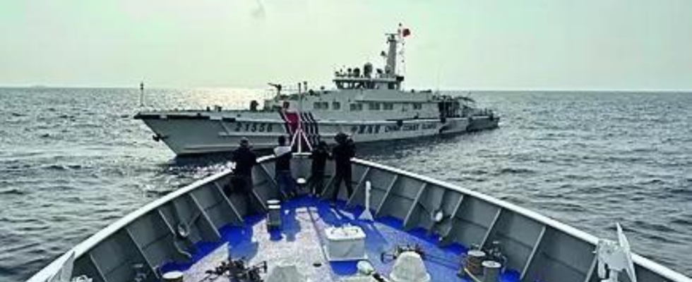 Suedchinesisches Meer Beinahe Zusammenstoss angespannte Begegnung waehrend Peking im SCS seine
