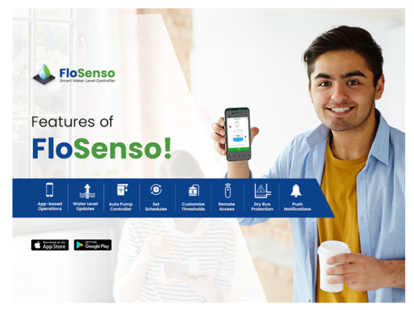 FloSenso ist vollgepackt mit Funktionen und bietet einzigartige Optionen zur Überwachung und Fernsteuerung der Wasserpumpe per Smartphone