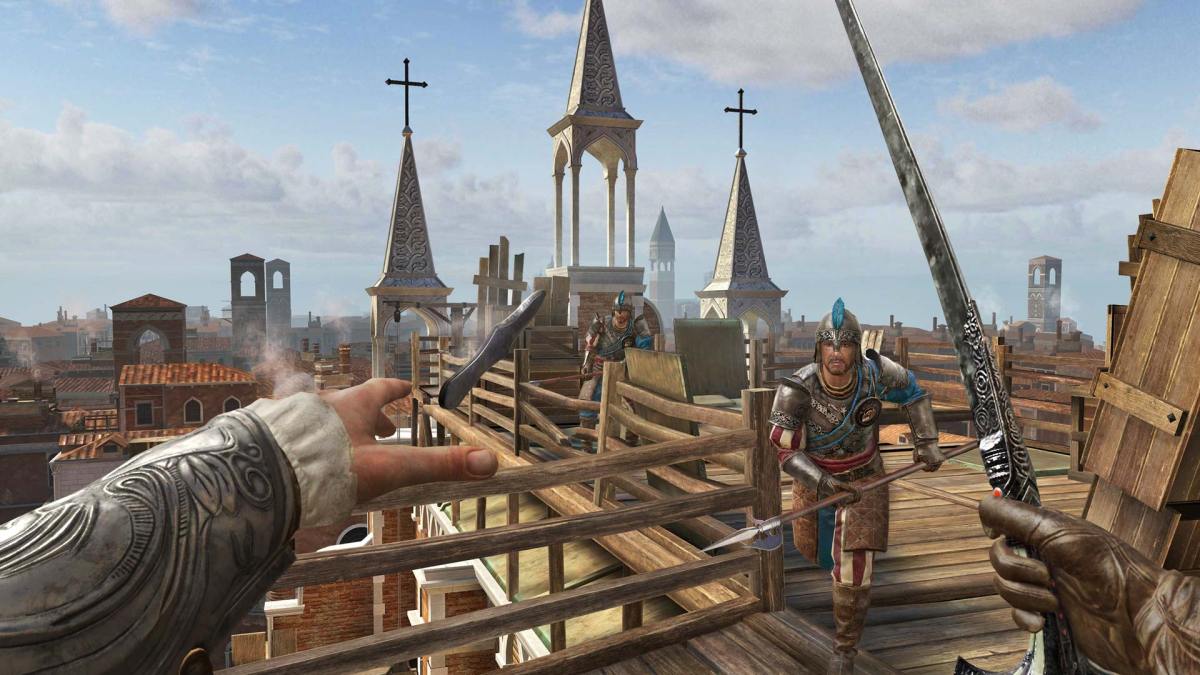 Assassin's Creed Nexus ist ein unglaublicher erster Auftritt in VR.  Dieses Bild zeigt eine Screenshow aus dem Spiel. 