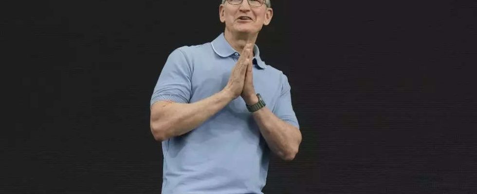 Apple Stores Apple bricht Umsatzrekorde in Indien CEO Tim Cook