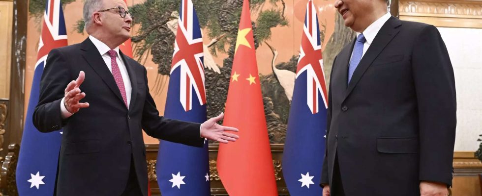 Australische und chinesische Staats und Regierungschefs reden ueber Pandas und