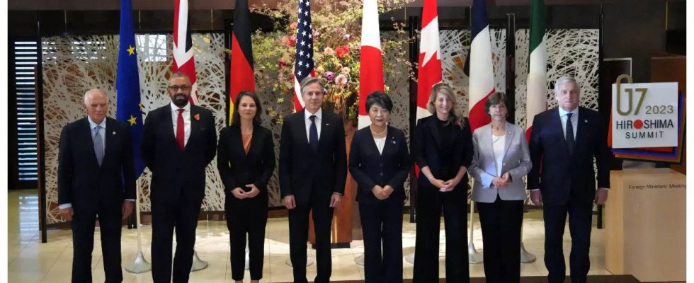 Blinken hochrangige Diplomaten streben G7 Einigkeit im Krieg zwischen Israel und