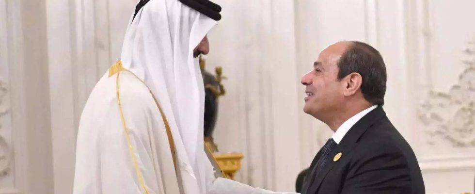 Der Emir von Katar besucht Aegypten zu Gespraechen ueber die