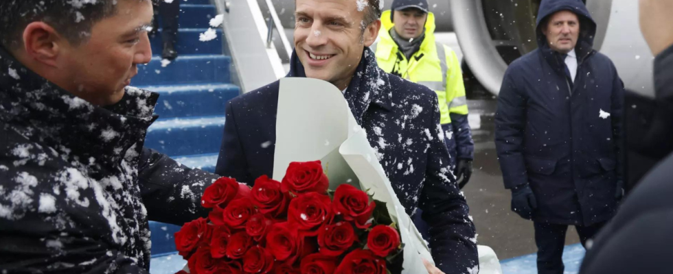 Der franzoesische Praesident Macron fordert eine Staerkung der Partnerschaften bei