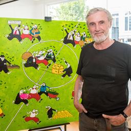 FC Knudde Karikaturist Toon van Driel zum Ritter des Ordens von