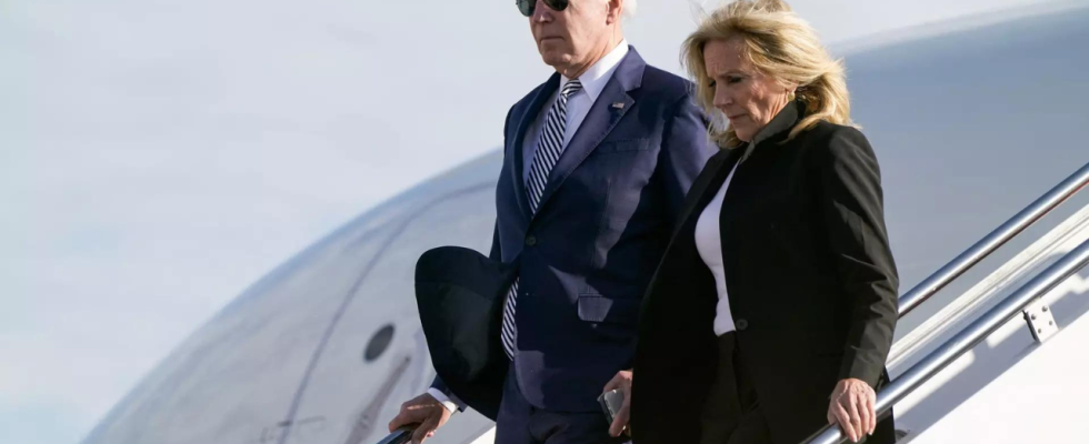 Maine Gemeinde Trauer Biden und die First Lady werden nach