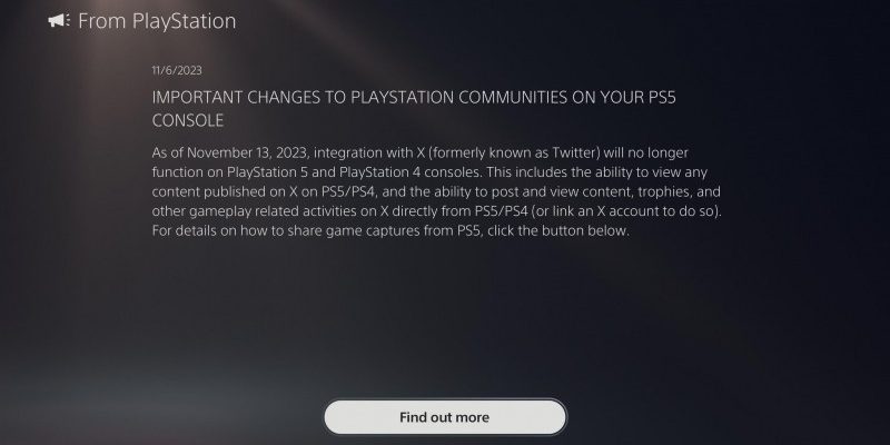 PlayStation beendet naechste Woche die TwitterX Integration