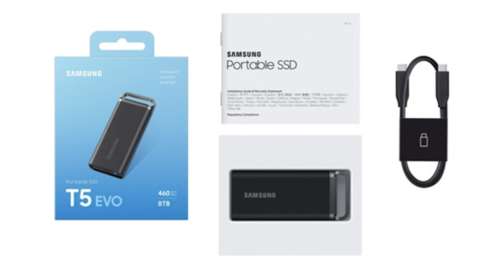 Samsung bringt T5 Evo SSD Laufwerk mit bis zu 8 TB
