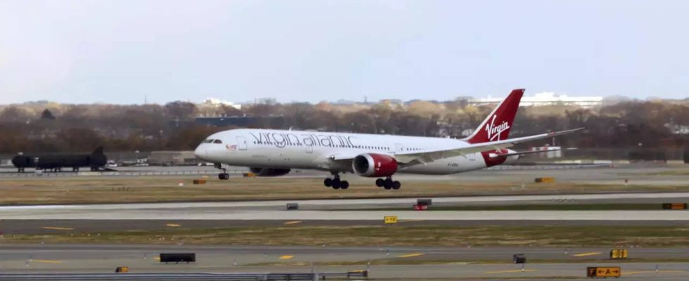 Virgin Atlantic Virgin Atlantic Jet landet nach transatlantischem Jungfernflug mit kohlenstoffarmem