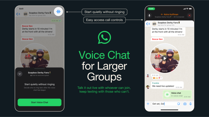 WhatsApp fuehrt eine neue Discord aehnliche Voice Chat Funktion fuer grosse Gruppen ein