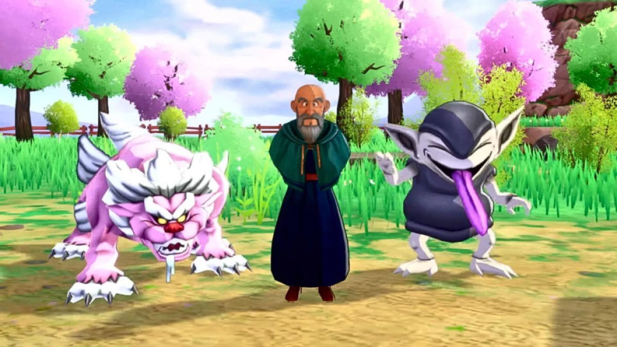 Ein alter Mann und zwei Bestien in Dragon Quest Monsters: The Dark Prince