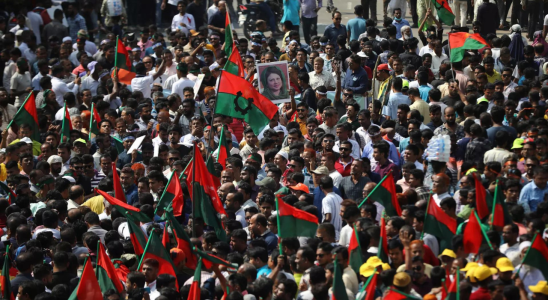 Bangladesh Nationalist Party Zehntausende nehmen an einer Kundgebung der Opposition