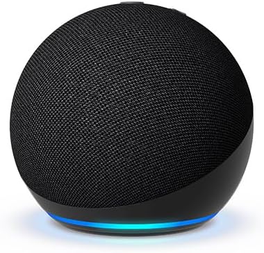 Ein Bild eines schwarzen Amazon Echo Dot