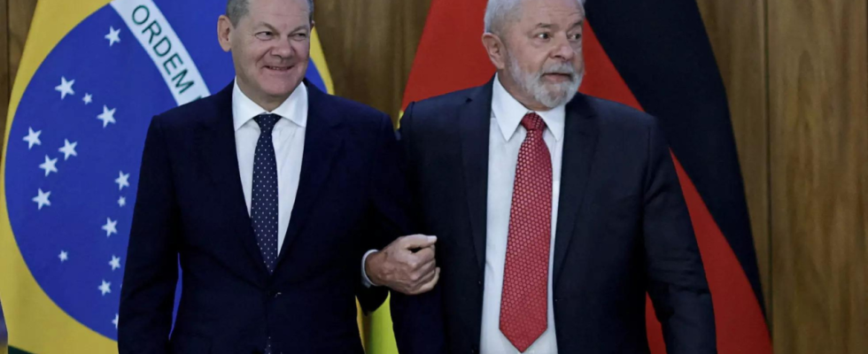 Lula in Berlin zu den ersten Gespraechen zwischen Brasilien und