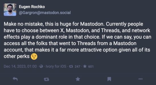 Mastodon Gruender wirbt fuer Threads Foederation und sagt sie mache seinen X Rivalen