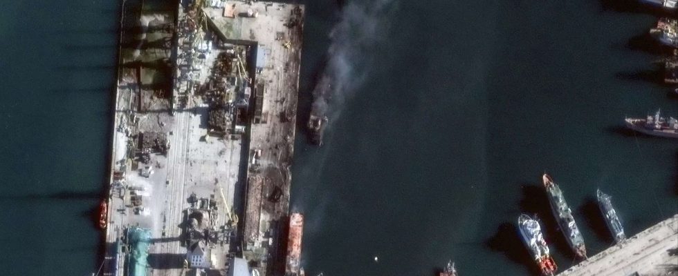 Russisches Kriegsschiff Putin ist nach Angriffen in der Ukraine gezwungen