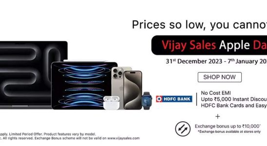 Vijay Sales kuendigt Apple Days Sale an Angebote und Rabatte